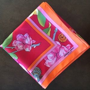 Adrienne Landau Studio Floral Insect Silk Scarf
